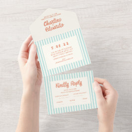 Handschriftafel Retro Weddenschap All In One Uitnodiging