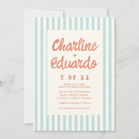 Handschriftafel Retro Weddenschap Kaart (Voorkant)