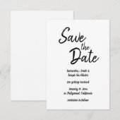 Handschriftelarker Stijllettertype zwart-wit Kaart (Voorkant / Achterkant)