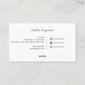 Handschriftenaudiotechnicus | Cream en houtskool Visitekaartje (Achterkant)