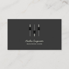 Handschriftenaudiotechnicus met Logo en sociale me Visitekaartje