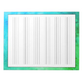 Handschriftenbladen Groene Blauwe Waterverf Notitieblok (Voorkant)