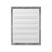 Handschriftenbladen Moderne Grijze Waterverf Notitieblok (Linkerzijde)