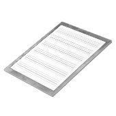 Handschriftenbladen Moderne Grijze Waterverf Notitieblok (Schuin)