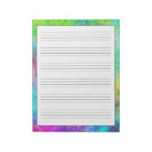 Handschriftenbladen Moderne neonkleuren Notitieblok (Linkerzijde)