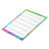 Handschriftenbladen Moderne neonkleuren Notitieblok (Schuin)