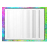Handschriftenbladen Moderne neonkleuren Notitieblok (Voorkant)