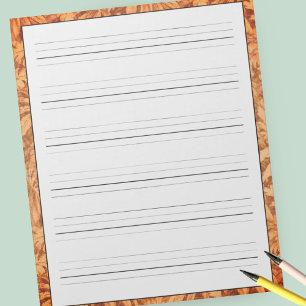 Handschriftenbladen Najaar Oranje bladeren Notitieblok