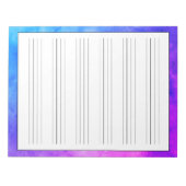 Handschriftenbladen Paarse blauwe Waterverf Notitieblok (Voorkant)