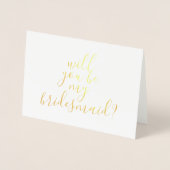 Handschriftenfoto: Mijn Bridesmaid Folie Kaarten (Voorkant)