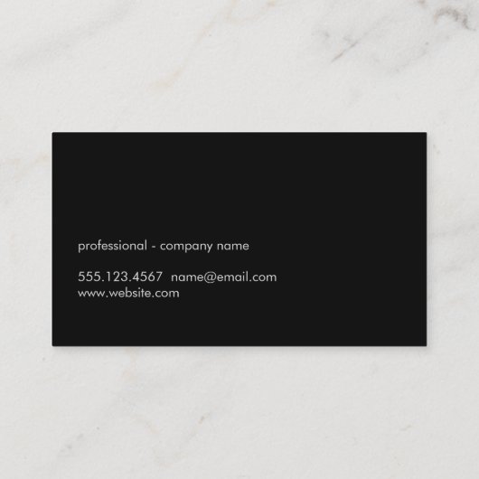 Handschriftengroot monogram visitekaartje (Achterkant)