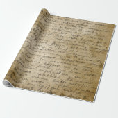 handschriftenstijl 3 Verpakkingspapierrol Cadeaupapier (Uitgerold)