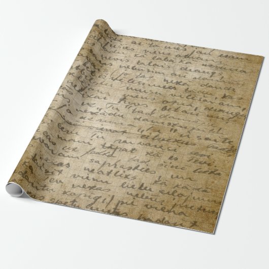  handschriftenstijl 3 Verpakkingspapierrol Cadeaupapier (Uitgerold)