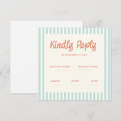Handschriftherretro Wedding Rsvp Uitnodiging (Voorkant / Achterkant)