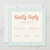 Handschriftherretro Wedding Rsvp Uitnodiging (Voorkant)