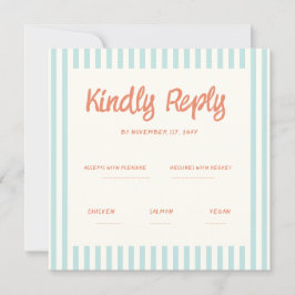 Handschriftherretro Wedding Rsvp Uitnodiging