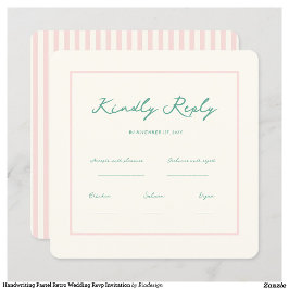 Handschriftherretro Wedding Rsvp Uitnodiging