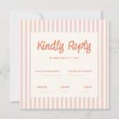 Handschriftherretro Wedding Rsvp Uitnodiging (Voorkant)