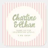 HandschriftherretroWedding Rechthoekige Sticker (Voorkant)