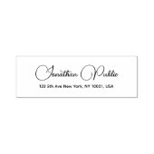 Handschriftnaam Minimal Sjabloon Retouradres Zelfinktende Stempel (Design)