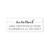 Handschriftscript dubbele lettertype adres stempel (Afrduk)