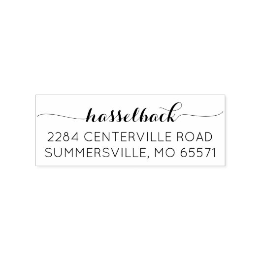 Handschriftscript dubbele lettertype adres stempel (Afrduk)