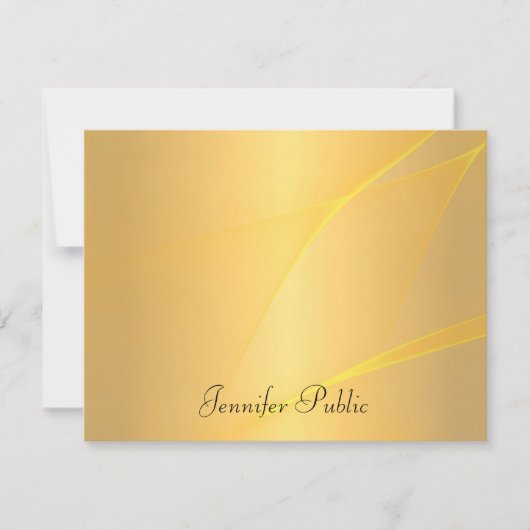 Handschriftscriptnaam Gouden achtergrond Sjabloon (Voorkant)