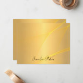 Handschriftscriptnaam Gouden achtergrond Sjabloon (Voorkant / Achterkant in situ)