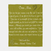 Handschrifttypografie Fleece Deken (Voorkant)