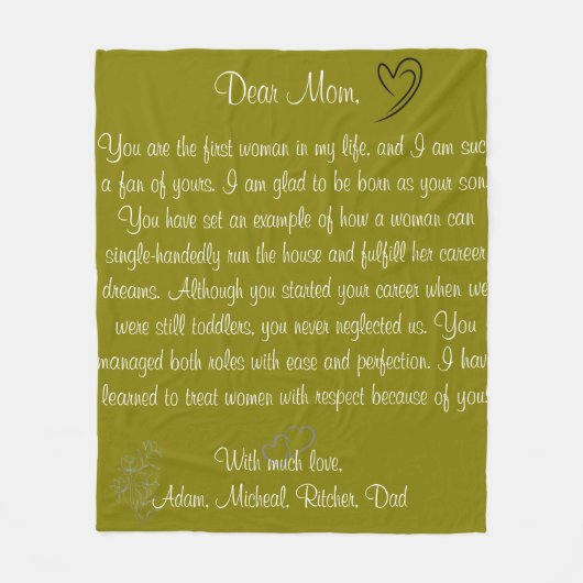 Handschrifttypografie Fleece Deken (Voorkant)