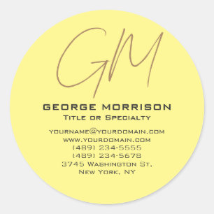 Handschriftweg Initialen Professional Modern Ronde Sticker