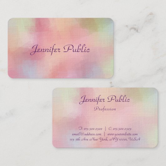 Handschrijvend de Sjabloon van het Manuscript Mode Visitekaartje (Voorkant / Achterkant)