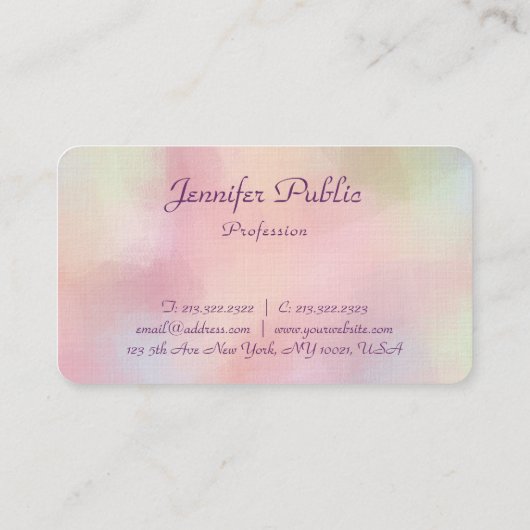 Handschrijvend de Sjabloon van het Manuscript Mode Visitekaartje (Achterkant)