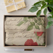 handschrijvende Rozen Ephemera-ontkoppeling Tissuepapier (Geschenk)
