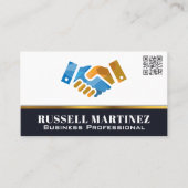 Handschudden Logo | QR-code Visitekaartje (Voorkant)