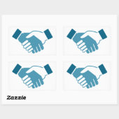 Handschudden Rechthoekige Sticker (Vel)