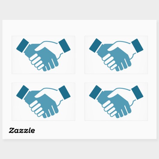 Handschudden Rechthoekige Sticker (Vel)