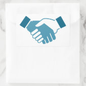 Handschudden Rechthoekige Sticker (Tas)