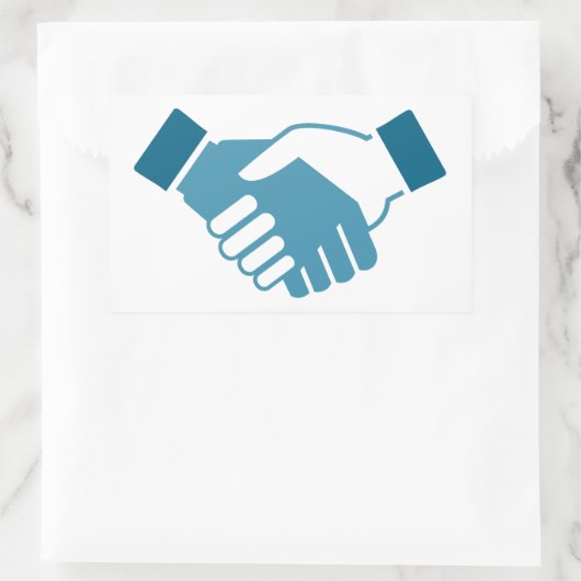 Handschudden Rechthoekige Sticker (Tas)