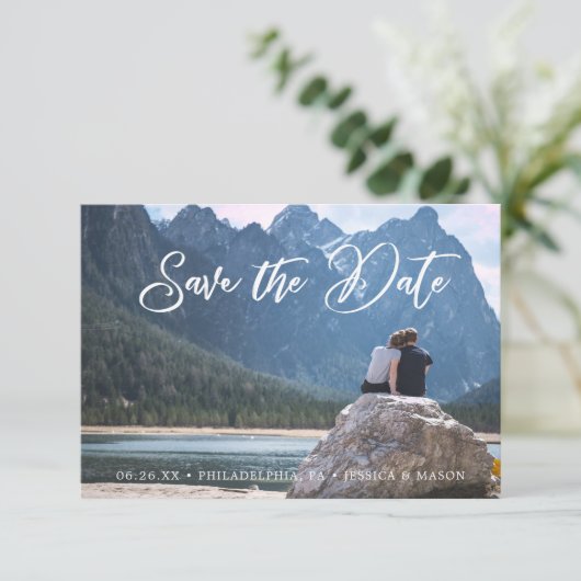 Handscript de datum Kaart opslaan - De datums opsl (Staand voorkant)