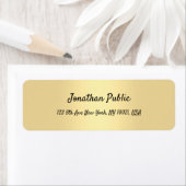 Handscript Gold Modern Simple Sjabloon Elegant Etiket (Insitu)