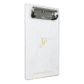 Handscript Gold Monogram Professional Cool Marble Mini Klembord (Schuin)