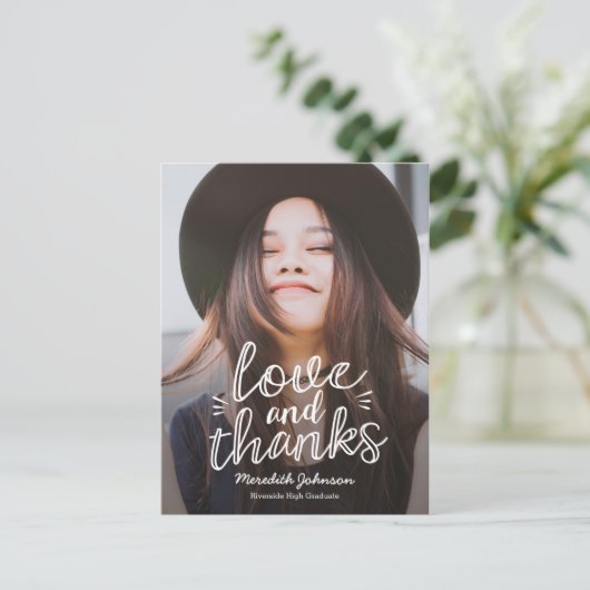 Handscript Happiness EDITABLE COLOR Bedankt Briefkaart (Staand voorkant)