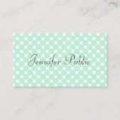 HandScript Modern Elegant Mint Green-Sjabloon Visitekaartje (Voorkant)