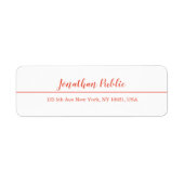 HandScript Red White-Sjabloon kerstretour Etiket (Voorkant)