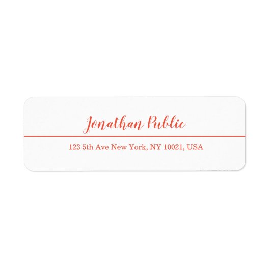 HandScript Red White-Sjabloon kerstretour Etiket (Voorkant)