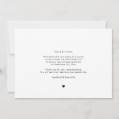 Handscriptie Zelfde liefde Kleinere bruiloft Foto Save The Date (Achterkant)