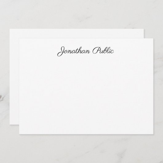 Handscriptnaam Sjabloon Professional Trendy (Voorkant / Achterkant)