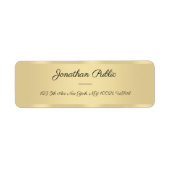Handscripttekst Faux Gold-Sjabloon legant Etiket (Voorkant)