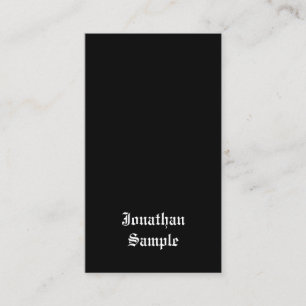 Handscripttekst zwart-wit  retro visitekaartje